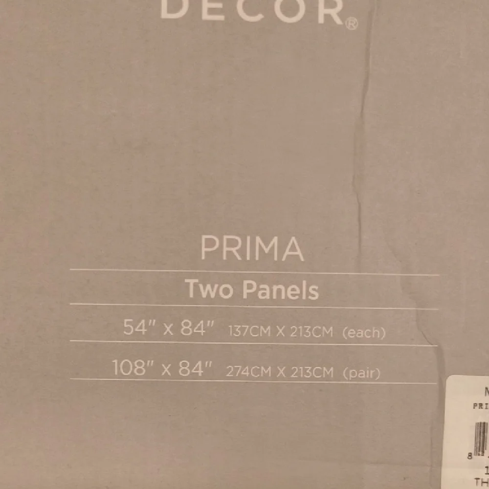 Lush Decor Light Filtering Curtains 2 Panels White & Navy NWT-D